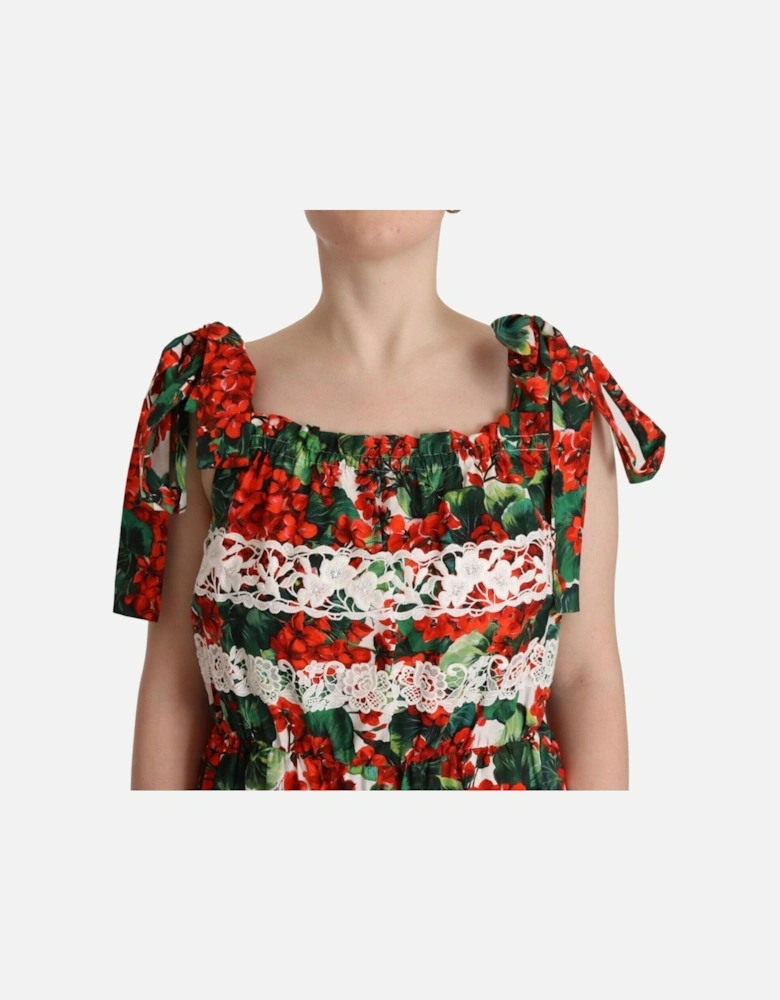 Floral Maxi Dress Geranium Print Women - Multicolor Dresses