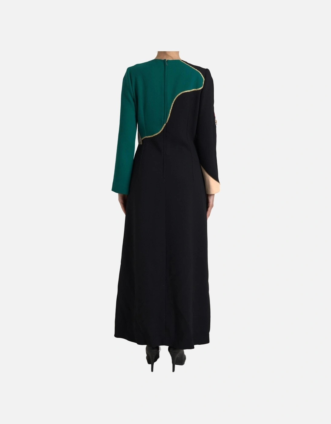 Embroidered Aline Maxi Dress Long Sleeve DR28730 Women - Multicolor