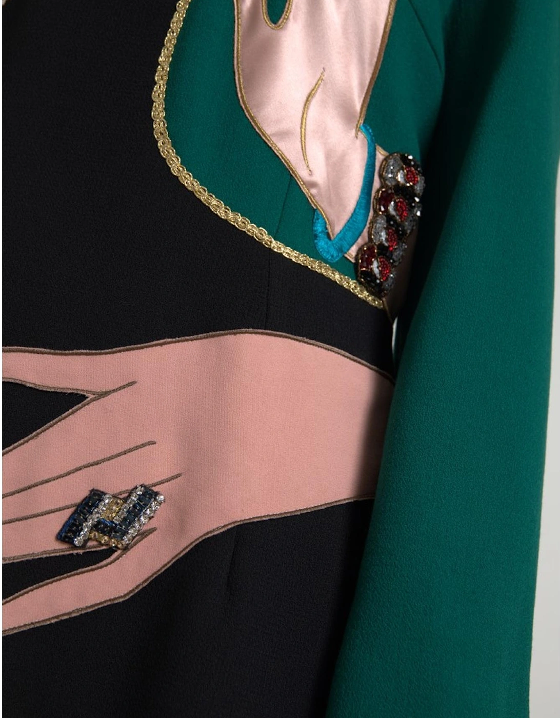 Embroidered Aline Maxi Dress Long Sleeve DR28730 Women - Multicolor