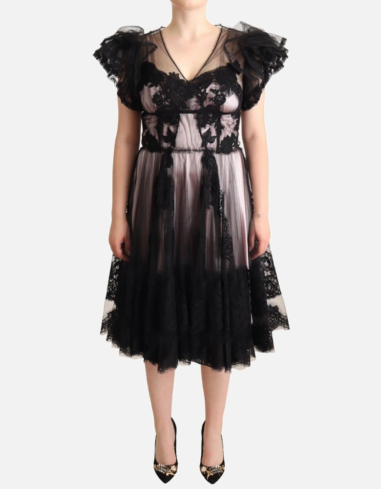 Dolce Gabbana Dress Black Lace ALine Women Dresses