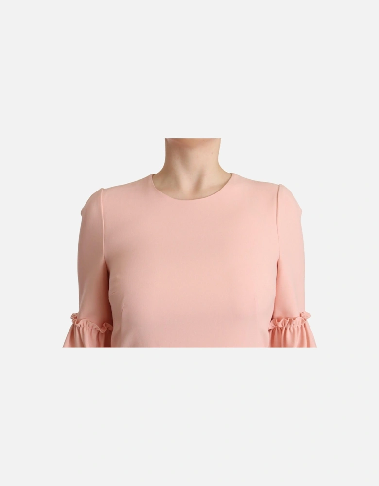 Dolce Gabbana Mini Dress Ruffle Trim Women - Pink Dresses