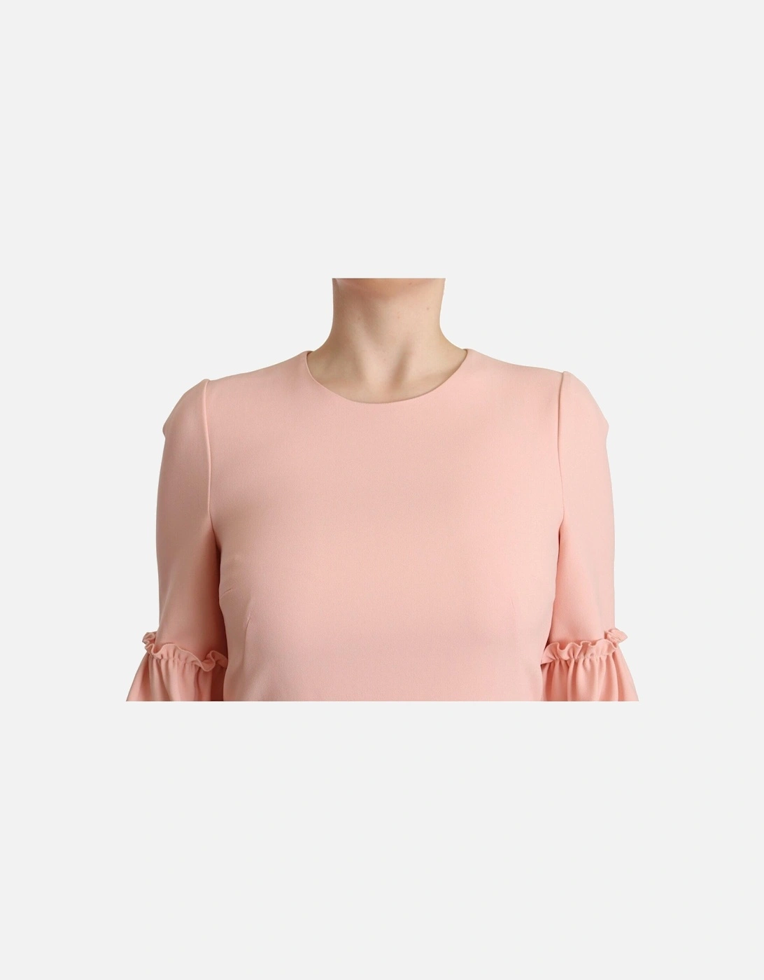 Dolce Gabbana Mini Dress Ruffle Trim Women - Pink Dresses