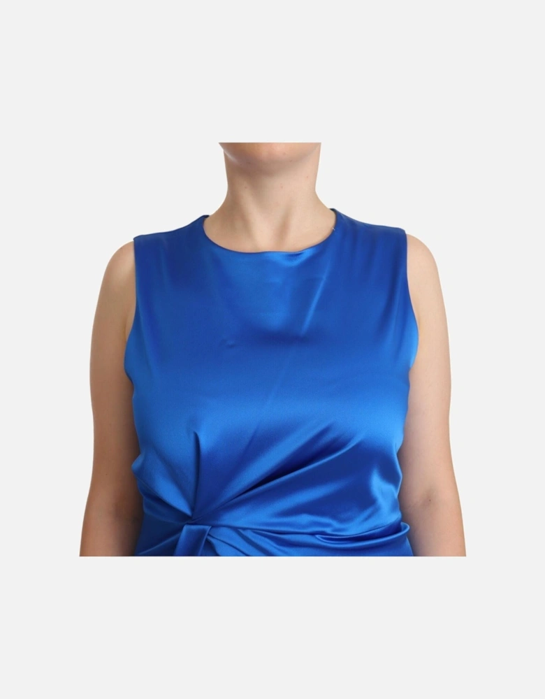 Sleeveless Cocktail Dress Women - Blue Dresses