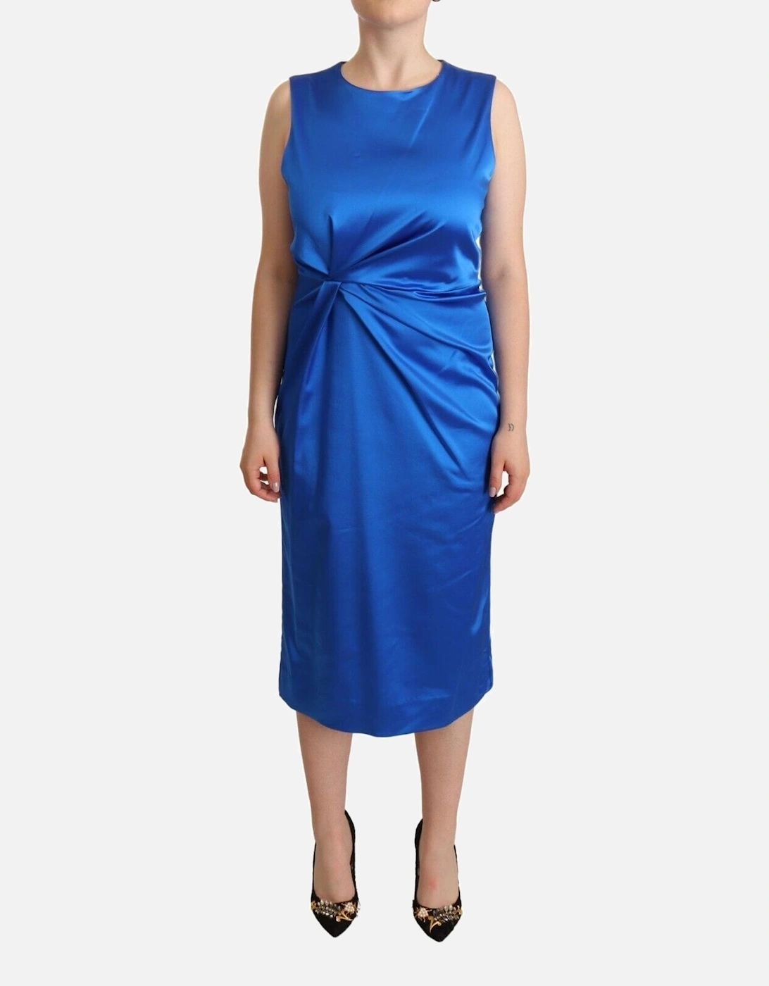 Sleeveless Cocktail Dress Women - Blue Dresses, 5 of 4