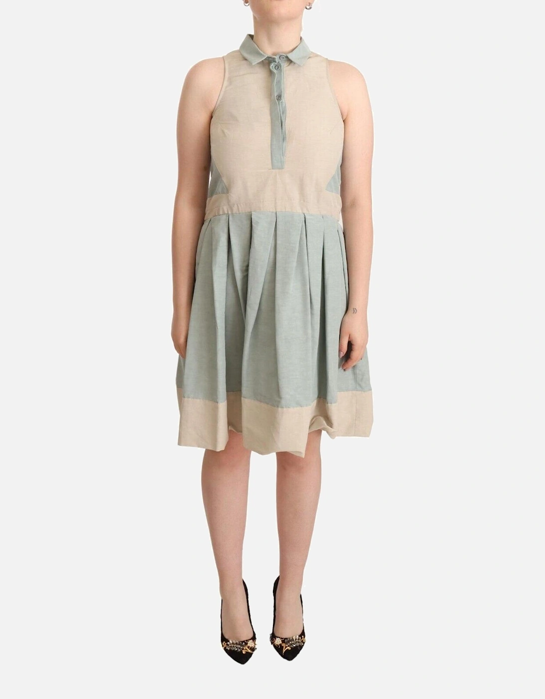 Sleeveless Collared Linen Blend Sheath Dress Women - Multicolor, 5 of 4