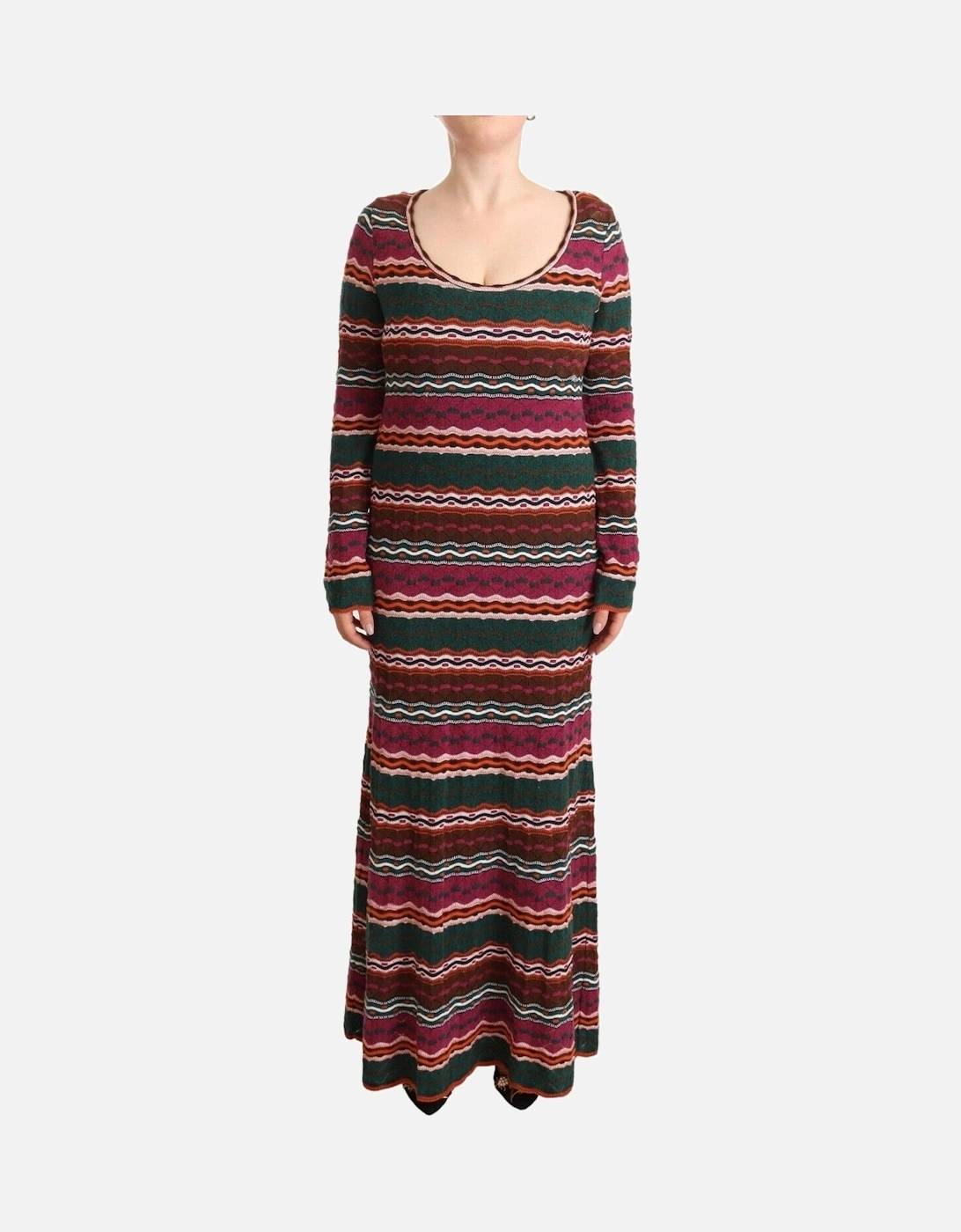 Knit Maxi Dress Long Sleeve Women - Multicolor Dresses, 5 of 4