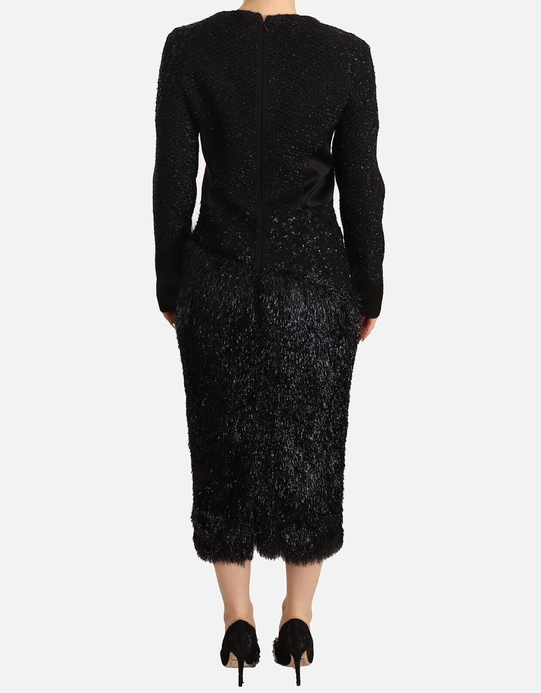 Authentic Sheath Midi Dress with Embellishment Women - Black Dresses