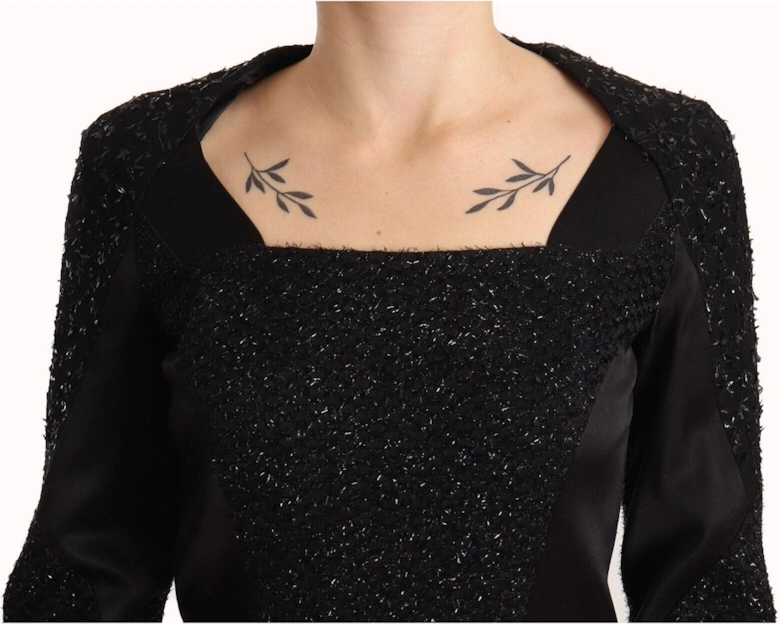 Authentic Sheath Midi Dress with Embellishment Women - Black Dresses