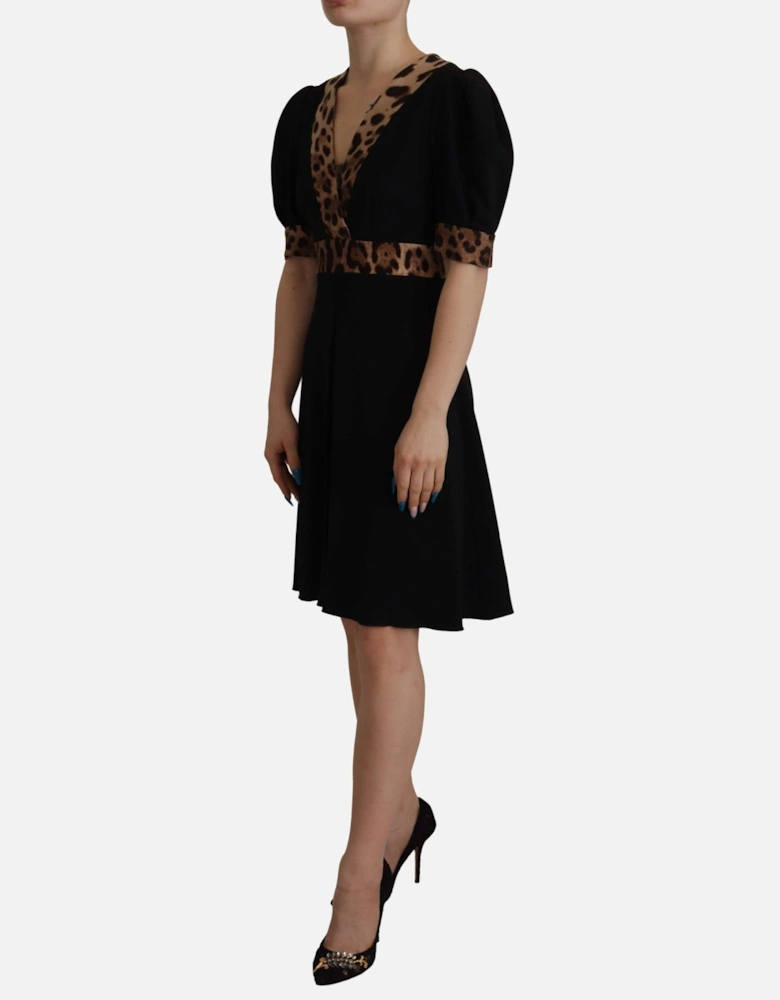 Dolce Gabbana Dress Leopard Print Mini Dress Women - Black Dresses