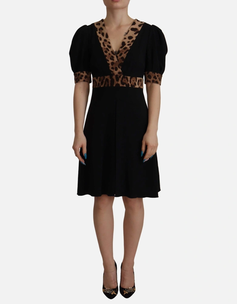 Dolce Gabbana Dress Leopard Print Mini Dress Women - Black Dresses
