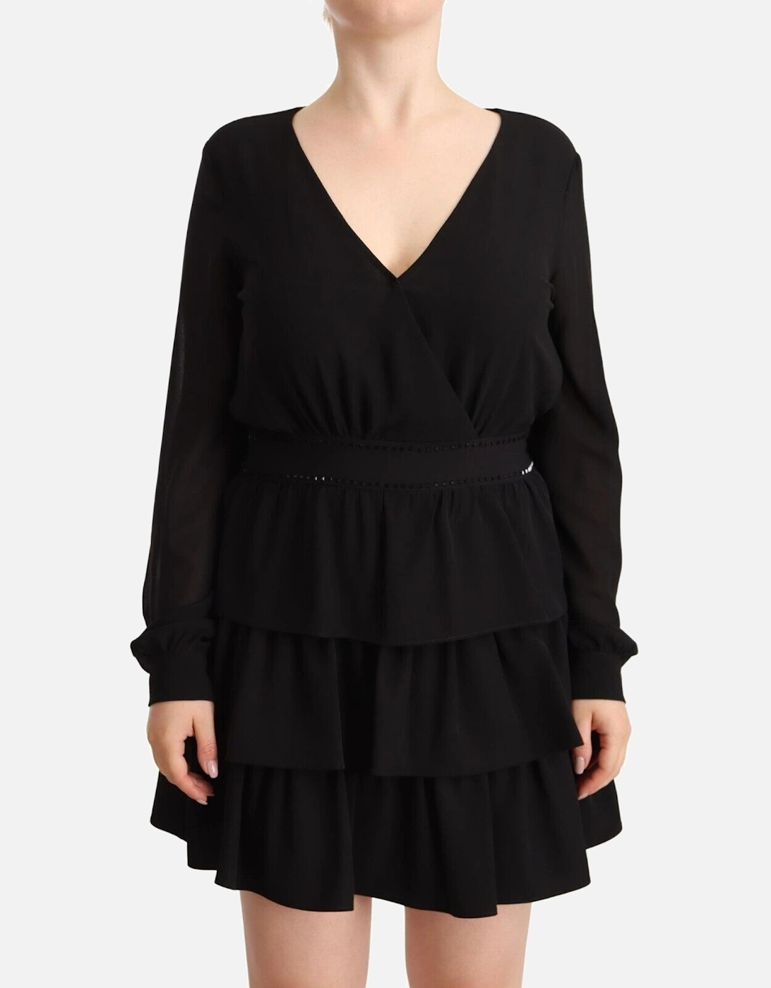 Tiered Mini Dress DR28444 Women - Black Dresses, 5 of 4