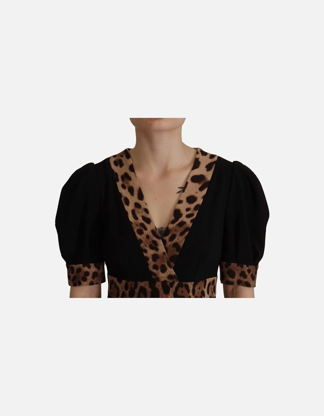 Dolce Gabbana Dress Leopard Print Mini Dress Women - Black Dresses