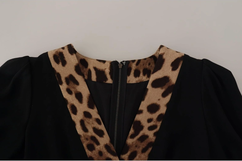Dolce Gabbana Dress Leopard Print Mini Dress Women - Black Dresses