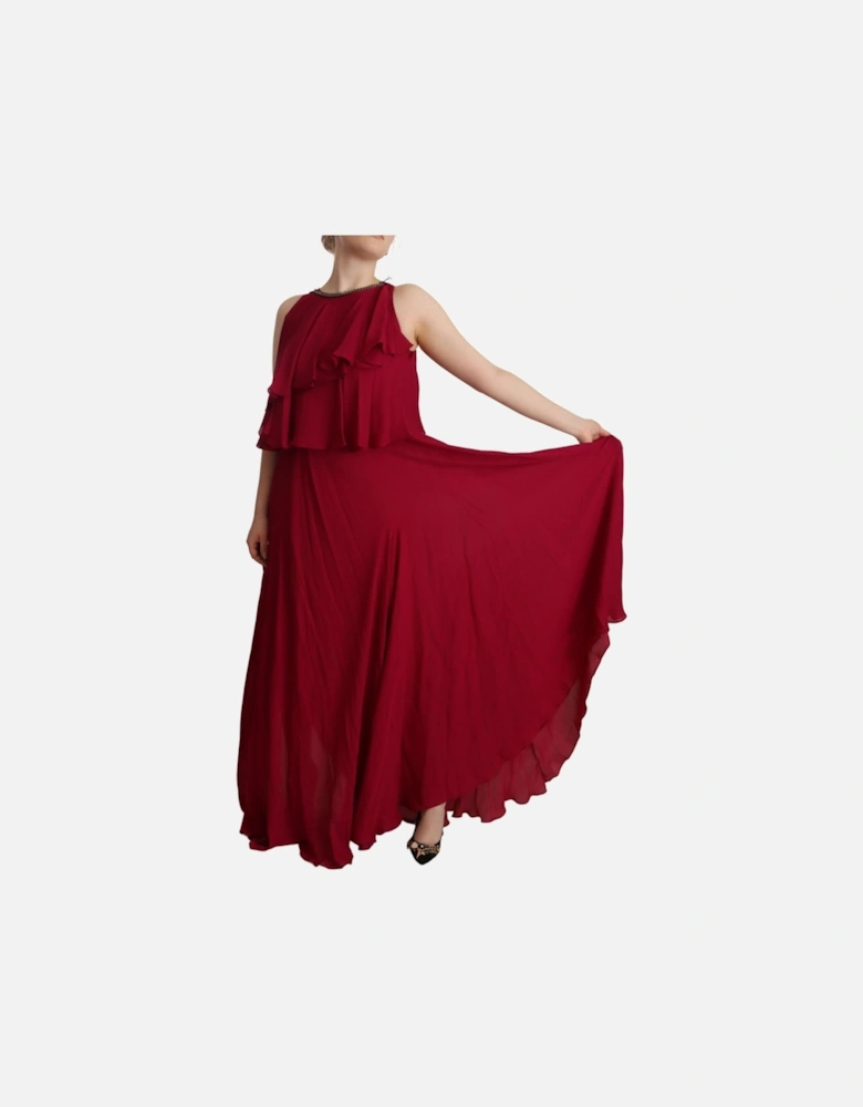 Tiered Ruffle Maxi Dress Women - Brown Dresses
