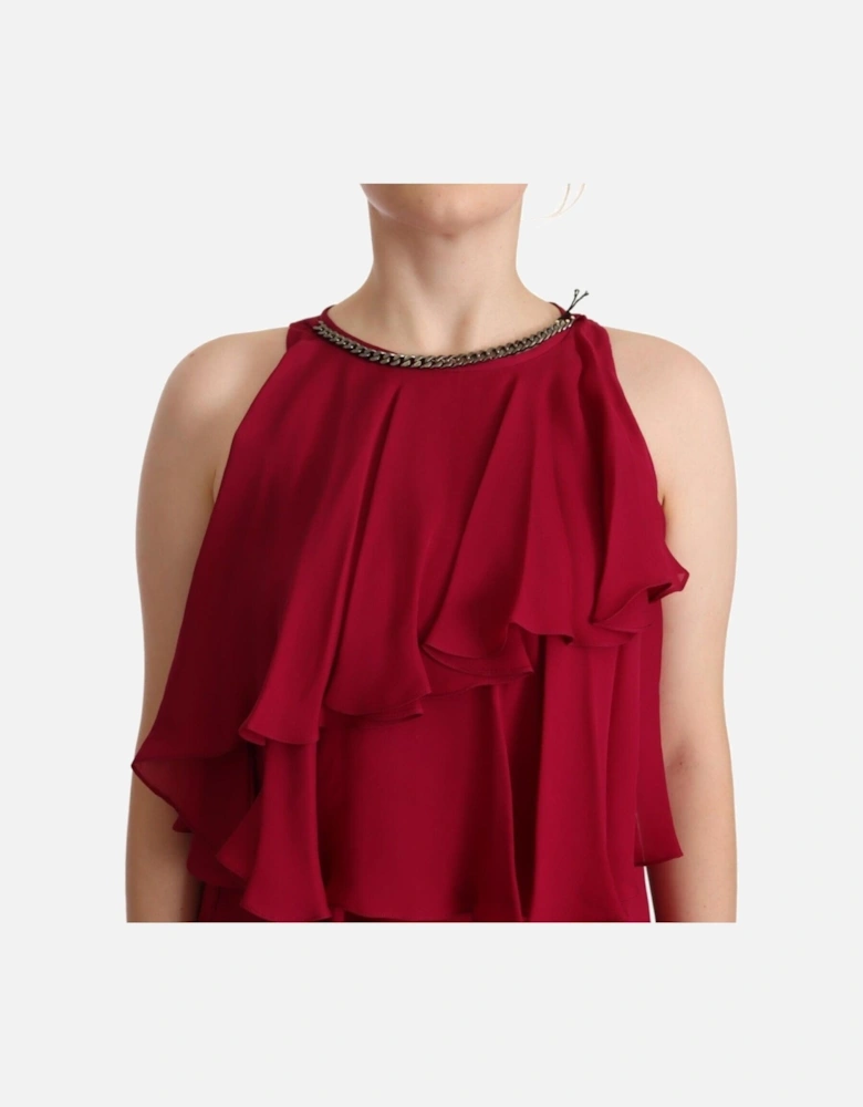 Tiered Ruffle Maxi Dress Women - Brown Dresses