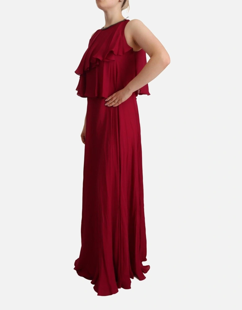 Tiered Ruffle Maxi Dress Women - Brown Dresses