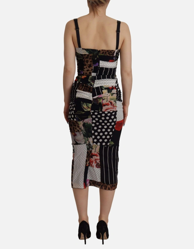 Patchwork Print Midi Dress Style DR28750 Women - Multicolor Dresses