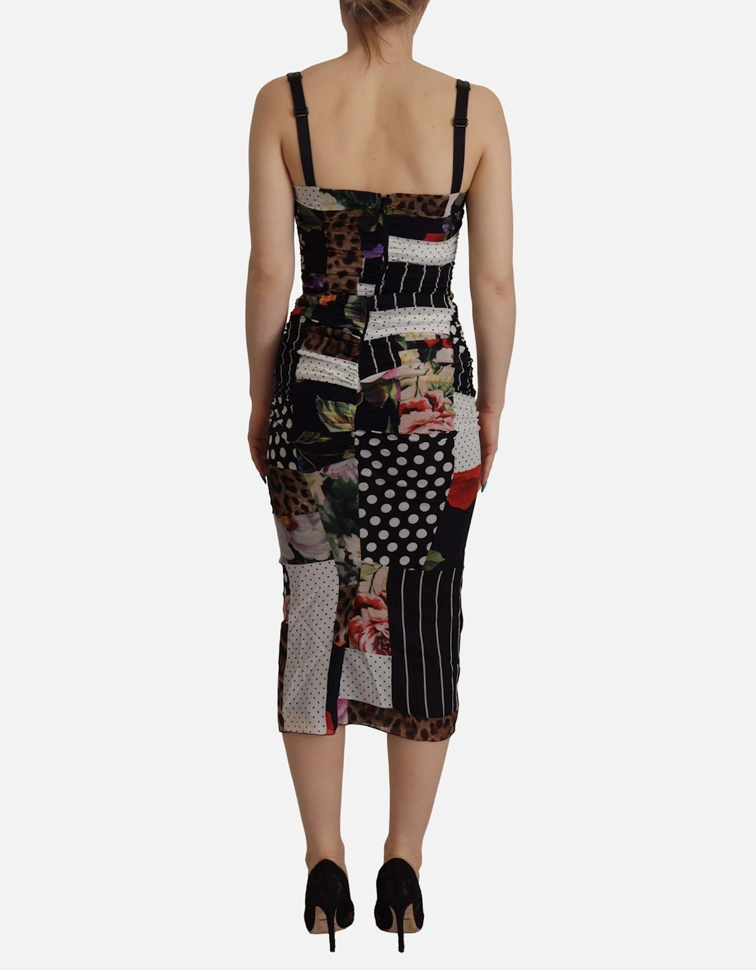 Patchwork Print Midi Dress Style DR28750 Women - Multicolor Dresses