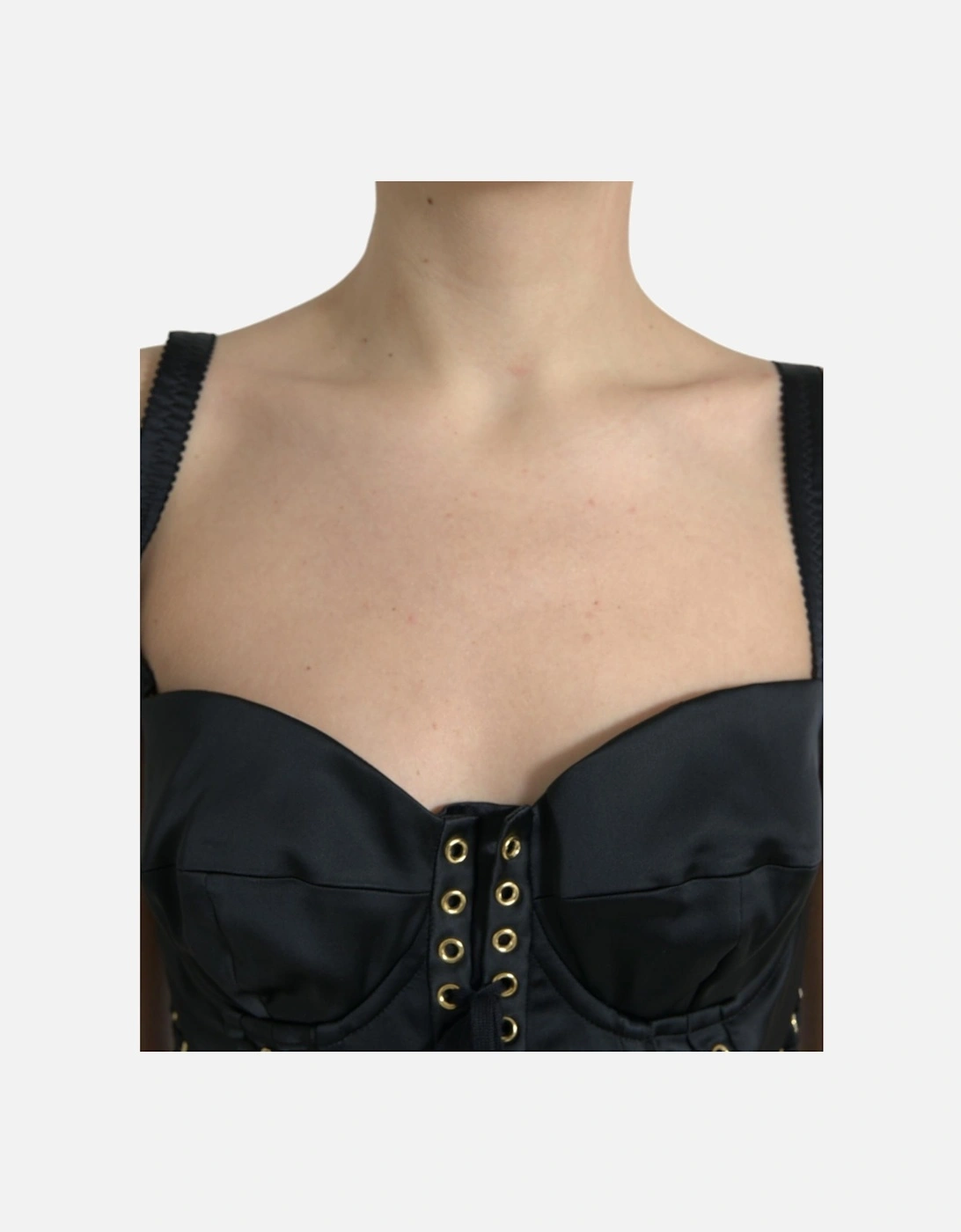 Pencil Corset Dress Sleeveless Silk Dress Women - Black Dresses