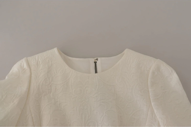 Floral Sheath Dress Half Sleeves Women - White Dresses