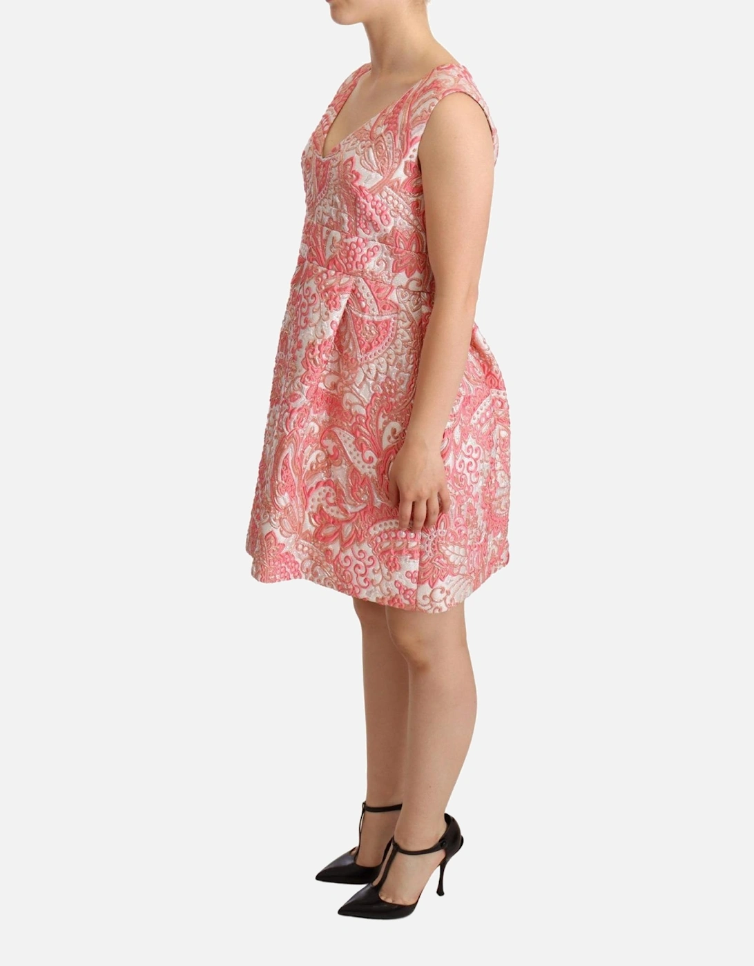 Dolce Gabbana Sleeveless Paisley Cocktail Dress Women - Pink Dresses