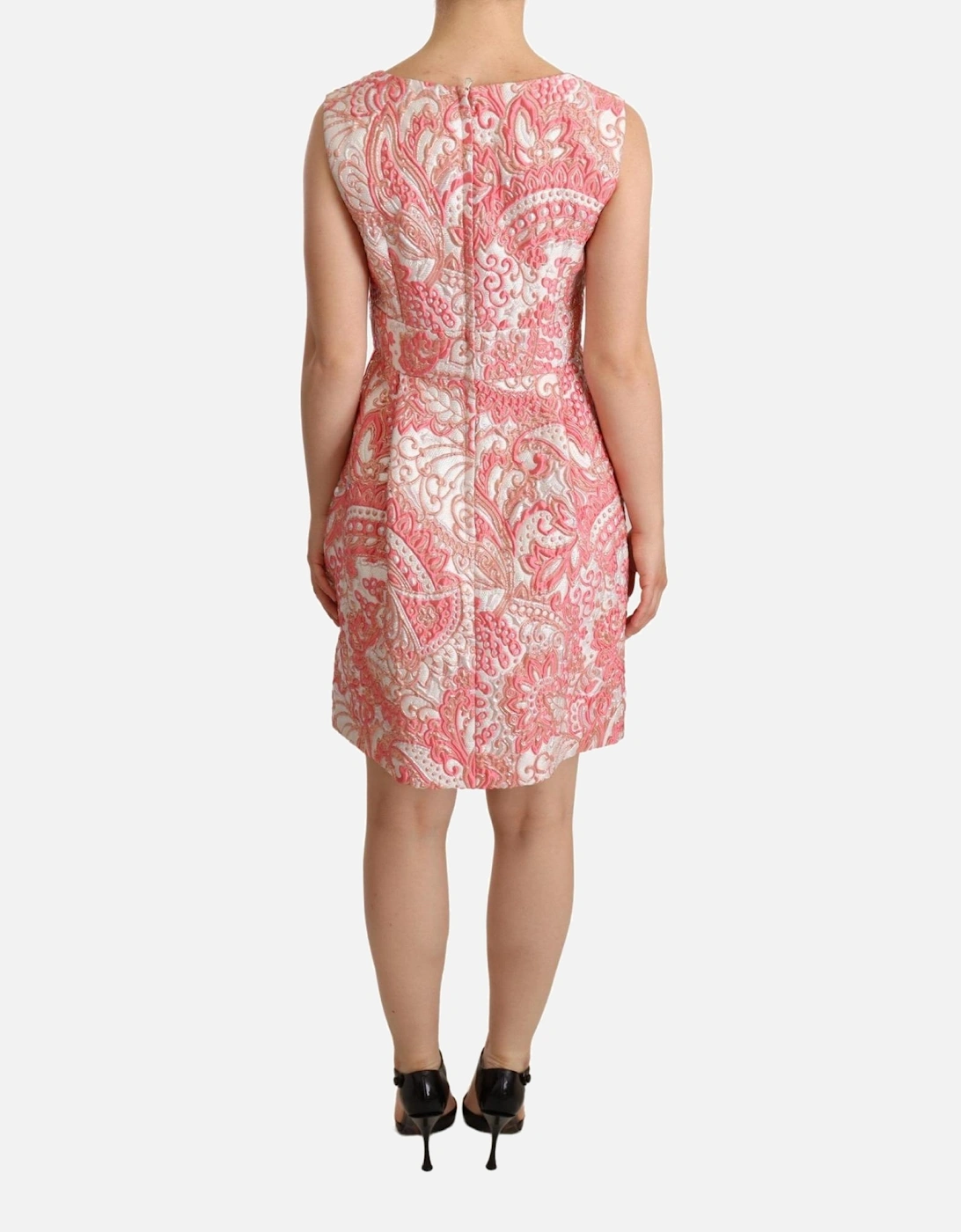Dolce Gabbana Sleeveless Paisley Cocktail Dress Women - Pink Dresses