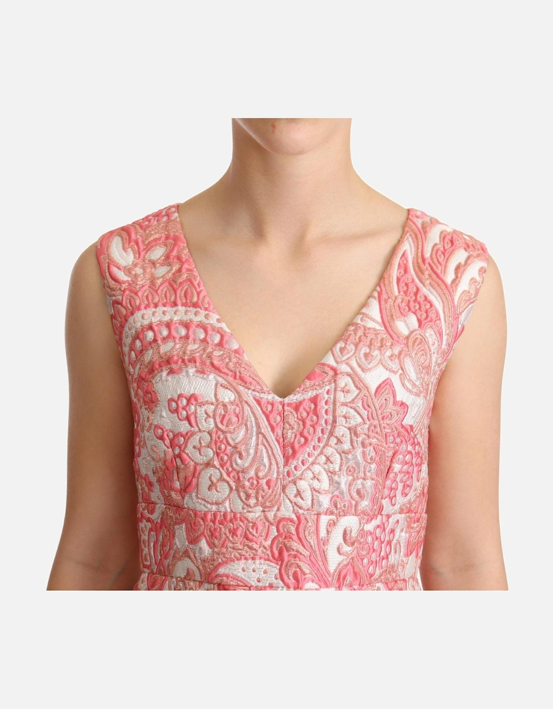 Dolce Gabbana Sleeveless Paisley Cocktail Dress Women - Pink Dresses