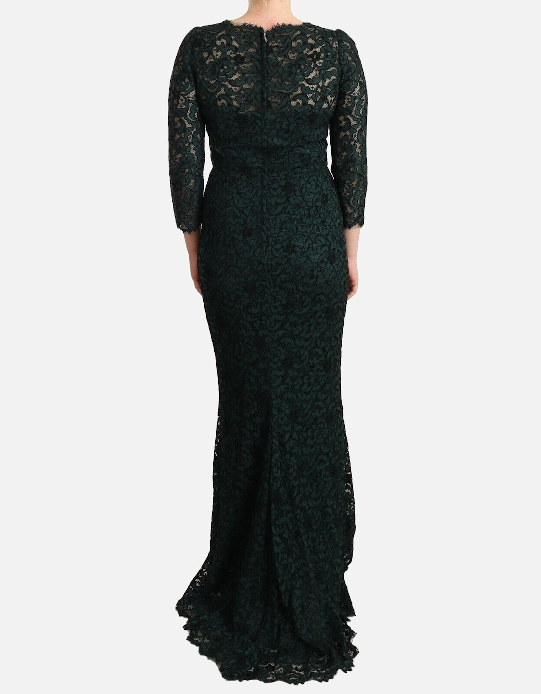 Lace Dress Long Sleeve VNeck Women - Green Dresses