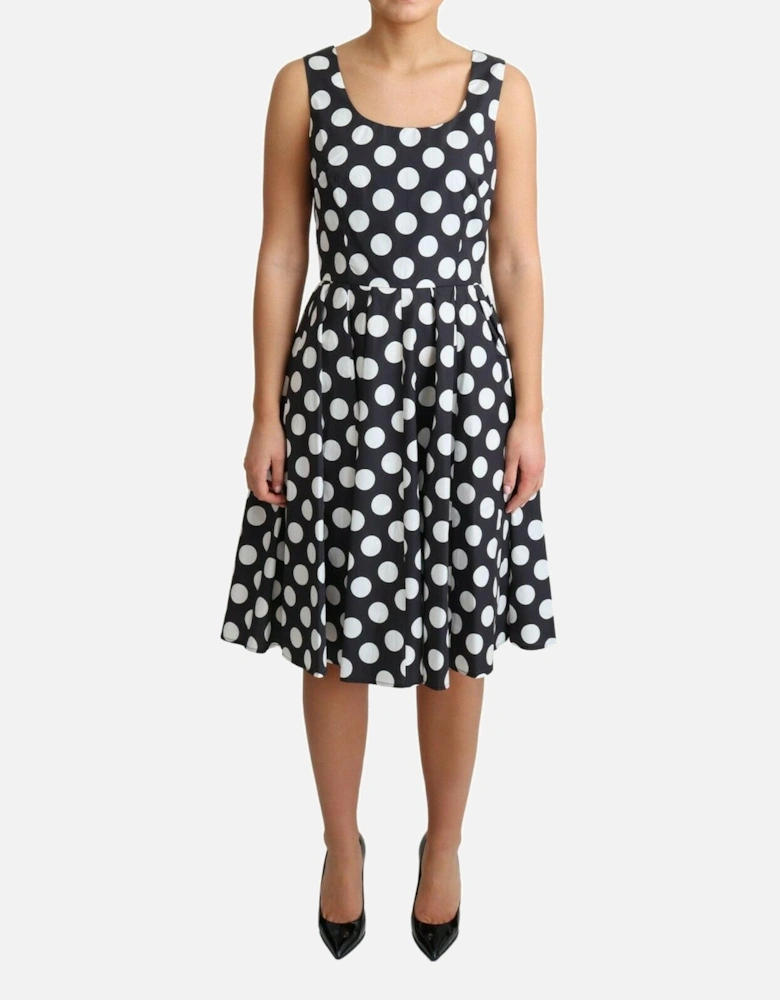 Dolce Gabbana Aline Polka Dot Dress Women - Blue Dresses