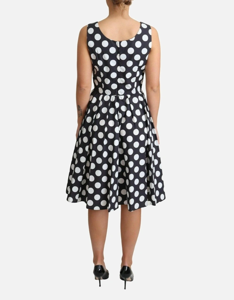 Dolce Gabbana Aline Polka Dot Dress Women - Blue Dresses