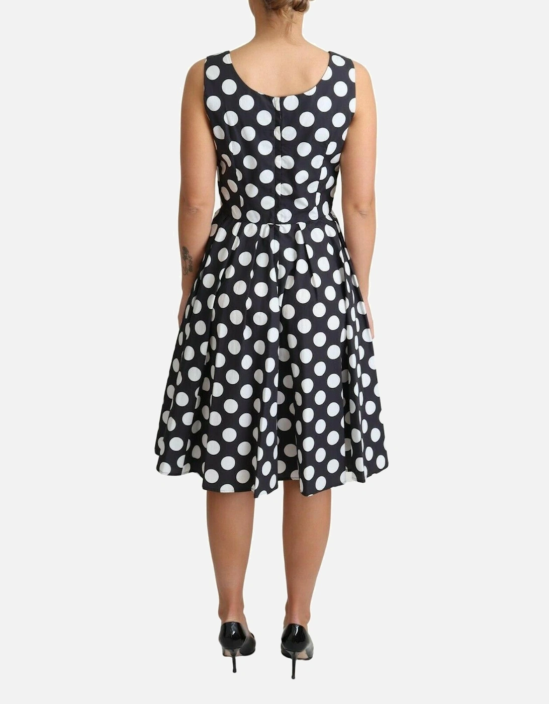 Dolce Gabbana Aline Polka Dot Dress Women - Blue Dresses