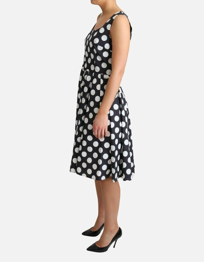 Dolce Gabbana Aline Polka Dot Dress Women - Blue Dresses