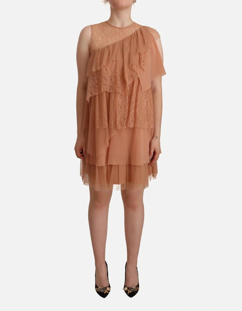Dress Tiered Ruffle Relaxed Fit Women - Pink Dresses