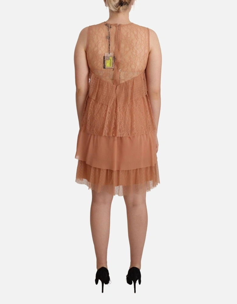 Dress Tiered Ruffle Relaxed Fit Women - Pink Dresses