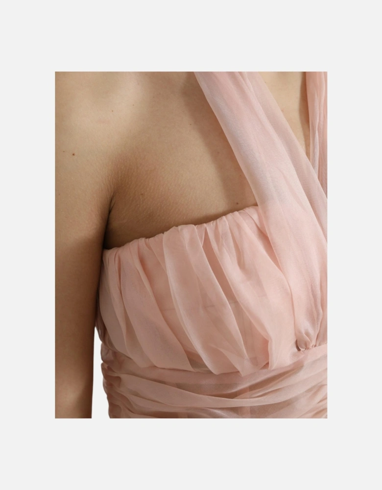 Halter Neck ALine Dress Women - Pink Dresses