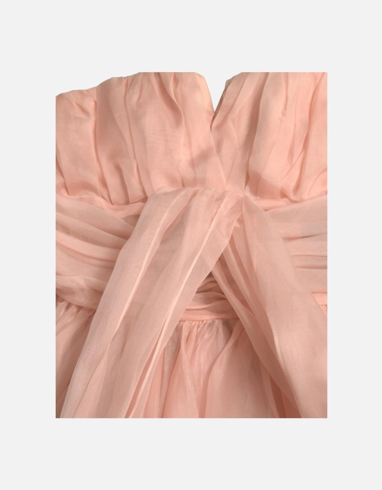 Halter Neck ALine Dress Women - Pink Dresses