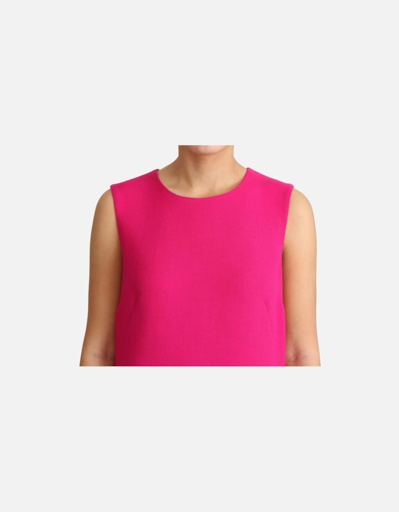 Sequin Embellished Shift Dress with Round Neckline Women - Pink