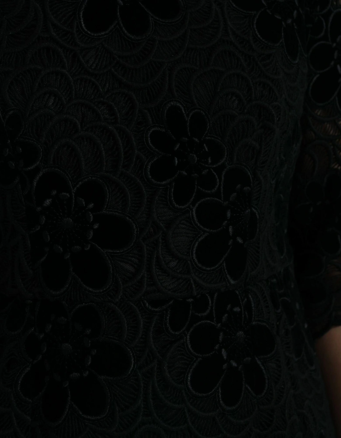 Floral Lace Bodycon Sheath Dress Women - Black Dresses