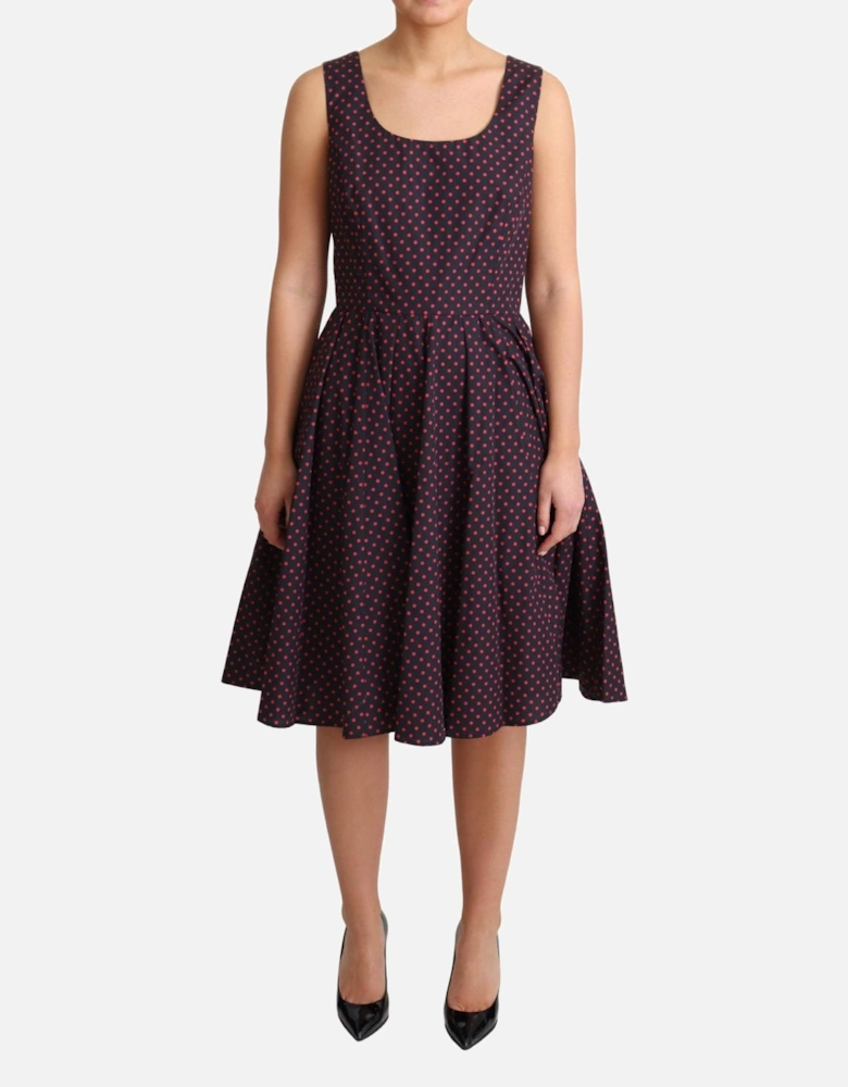Polka Dot Dress ALine Sleeveless Women - Red Dresses