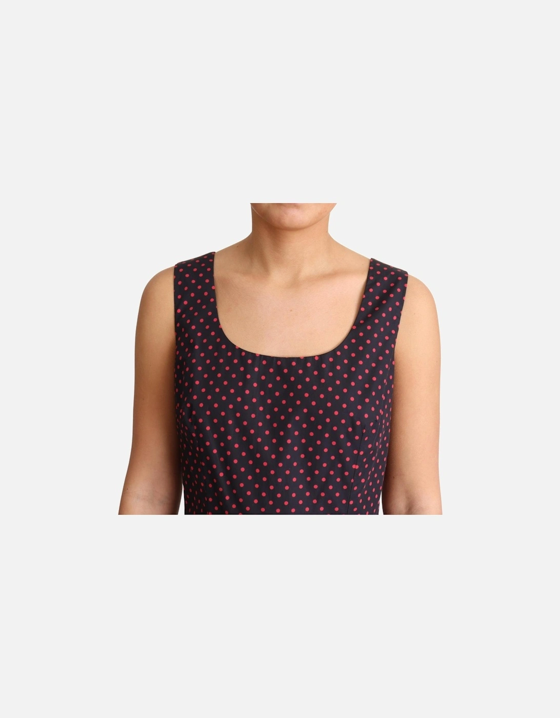 Polka Dot Dress ALine Sleeveless Women - Red Dresses