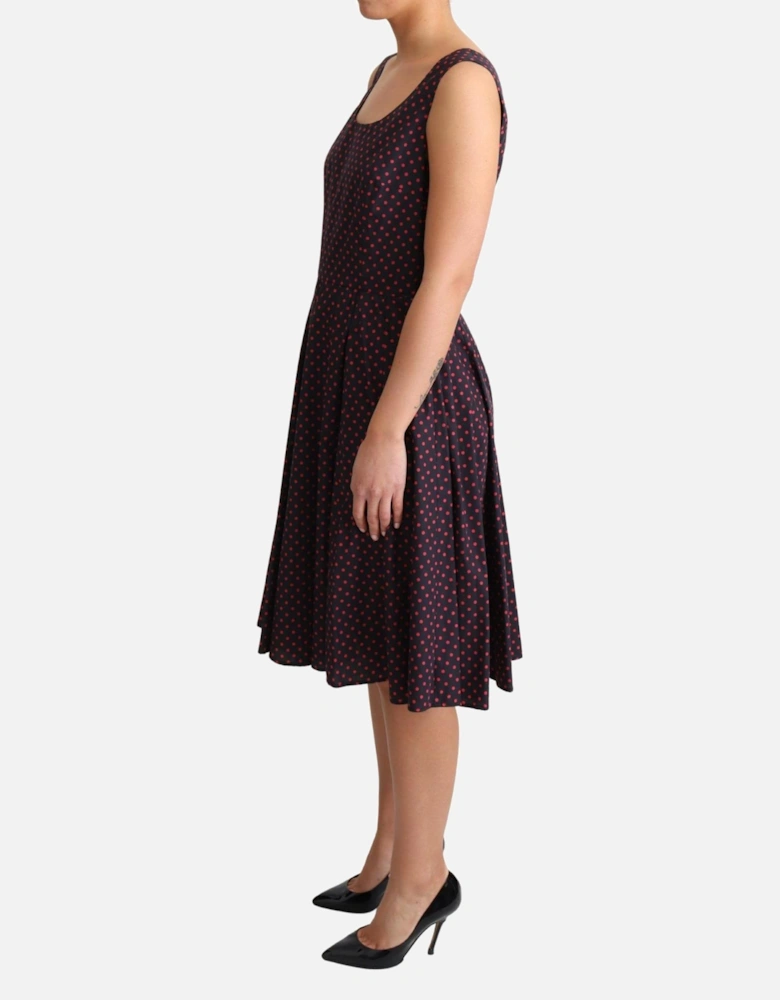 Polka Dot Dress ALine Sleeveless Women - Red Dresses