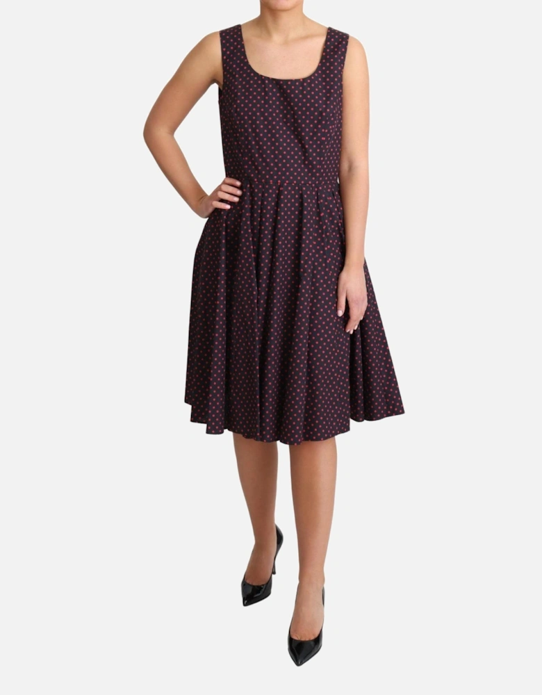 Polka Dot Dress ALine Sleeveless Women - Red Dresses