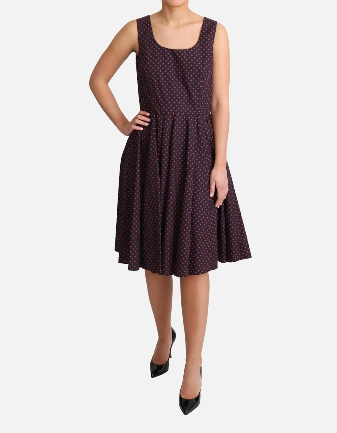 Polka Dot Dress ALine Sleeveless Women - Red Dresses
