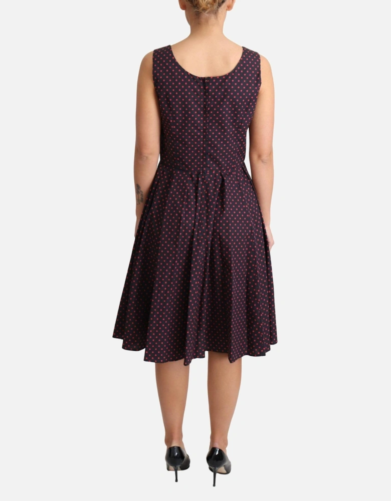 Polka Dot Dress ALine Sleeveless Women - Red Dresses