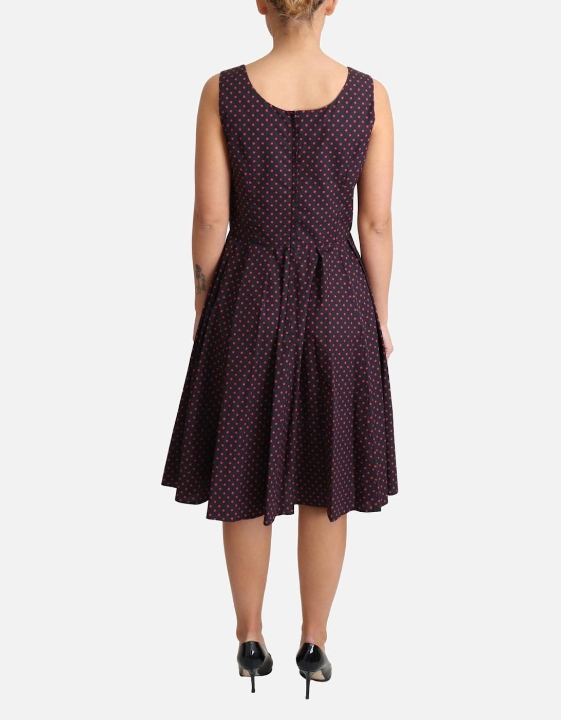 Polka Dot Dress ALine Sleeveless Women - Red Dresses