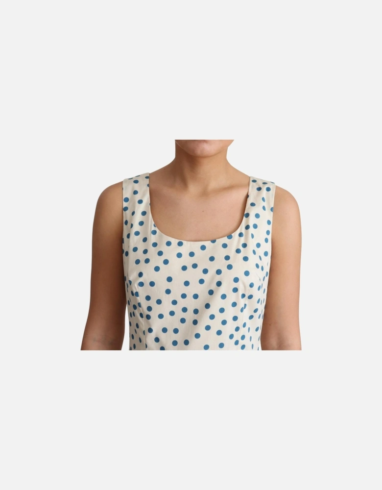 Polka Dot ALine Dress Women - Beige Dresses