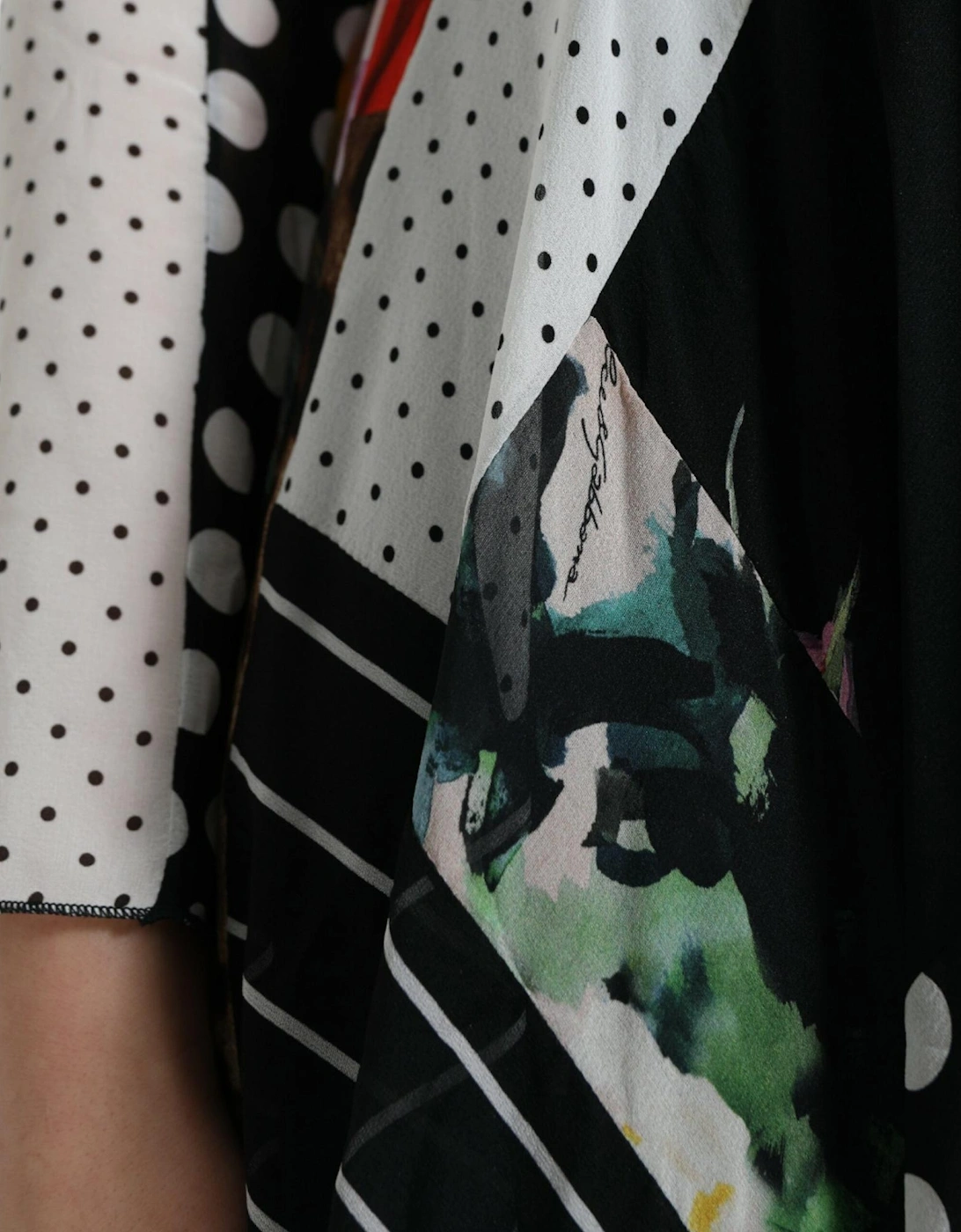 Patchwork Print Midi Dress F4433Z Women - Multicolor Dresses