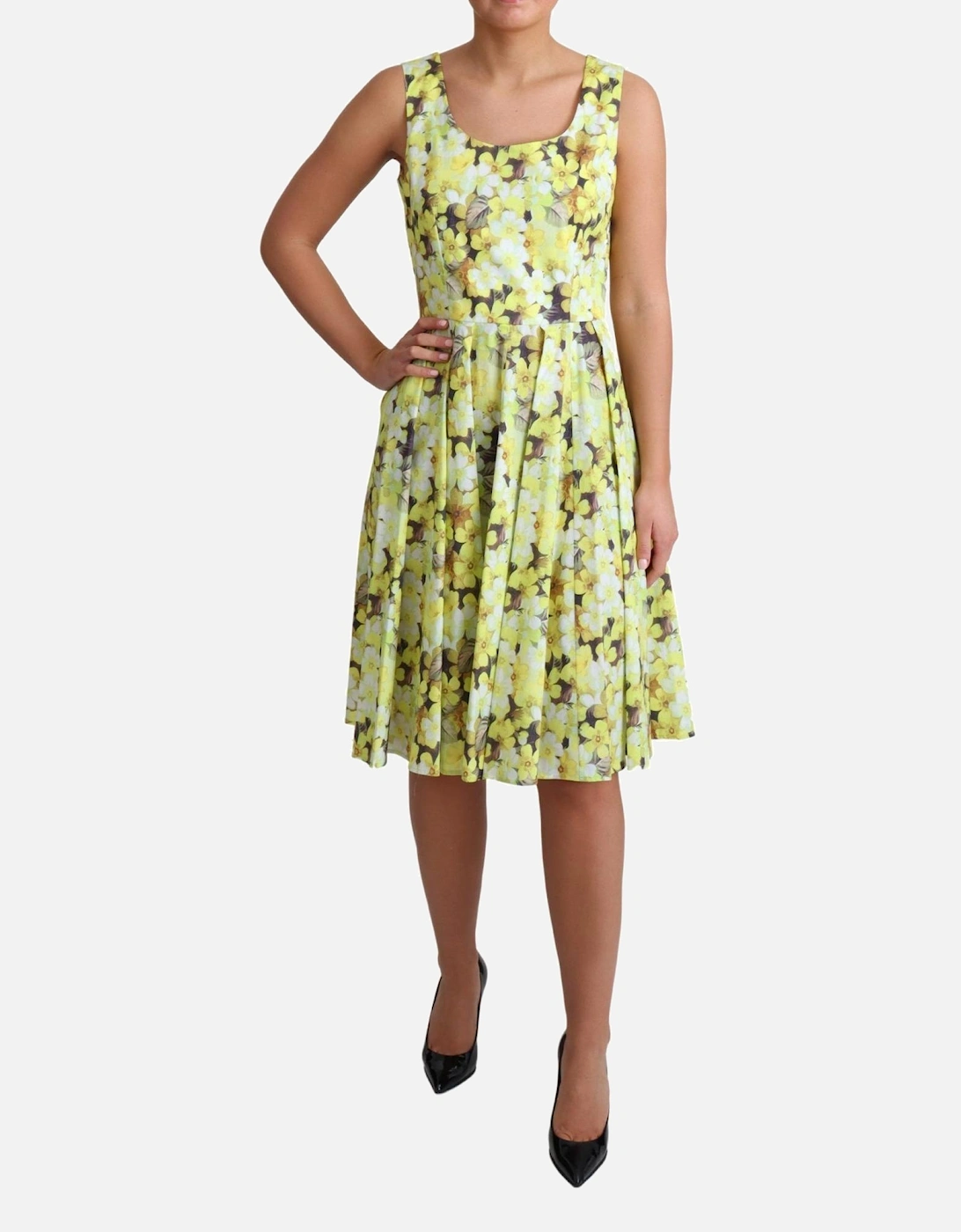 Floral Fit Flare Dress DR2757 Women - Yellow Dresses