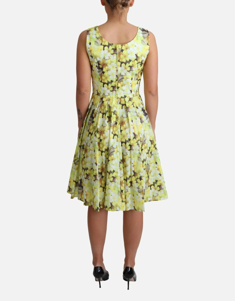 Floral Fit Flare Dress DR2757 Women - Yellow Dresses