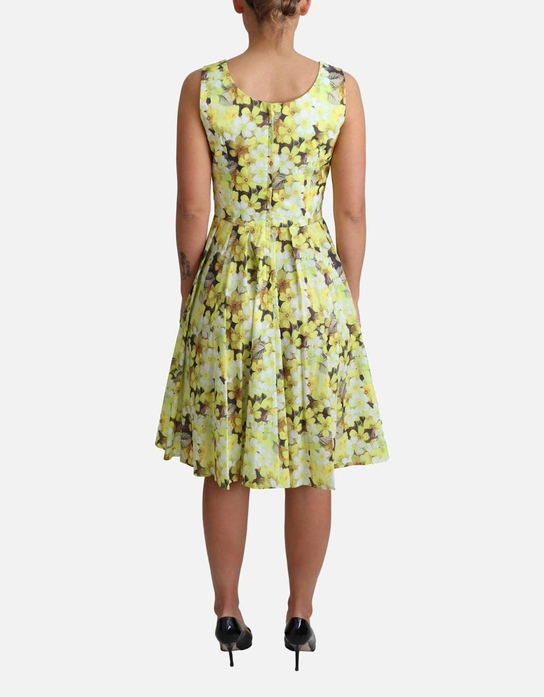 Floral Fit Flare Dress DR2757 Women - Yellow Dresses